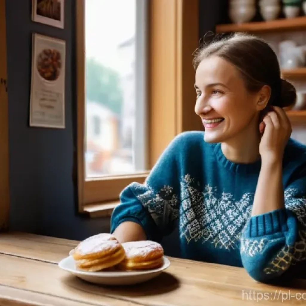 소비자중심 경영의 주요 성공 요인과 사례 연구 - **Prompt:** A cozy, inviting scene inside a local Polish cafe. A female cafe owner, in her late 30s,...